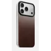 NOMAD Magnetic Leather Back for iPhone 17 Pro MagSafe Compatible Horween Leather Rustic Brown