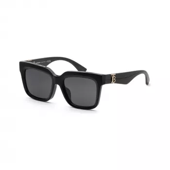 Lunettes de soleil carrées pour femme Burberry BE4419F300187, monture noire, verres gris, 54 mm