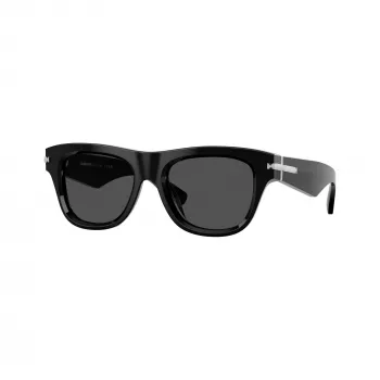 Lunettes de soleil rectangulaires pour homme Burberry BE4438U300187, monture noire, verres gris foncé, 53/19/145 mm