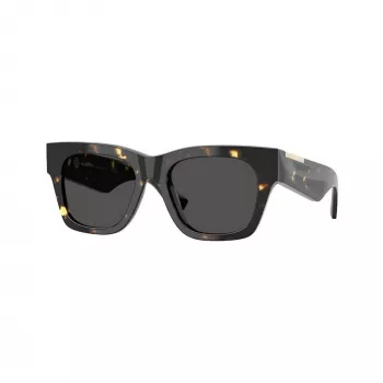 Lunettes de soleil cat eye pour femme Burberry BE4424-410687, monture gris transparent, verres gris foncé, 52/18/130 mm