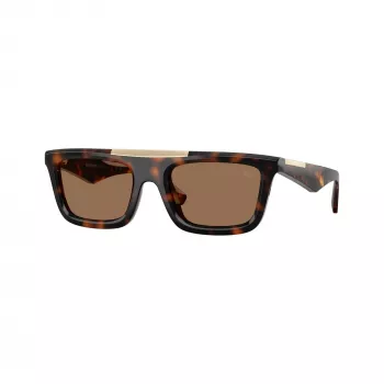 Lunettes de soleil carrées en acétate pour homme Burberry BE4451U300273, havane, verre dégradé marron, 54-21-140