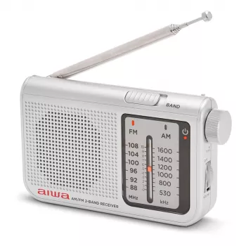 AIWA RS-55/SL Portable Analog AM/FM Pocket Radio, Gray