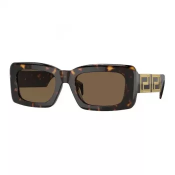 Lunettes de soleil pour femme Versace VE4444U10873, monture havane, verres dégradés marron, 54/21/140 mm