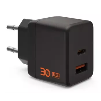 Chargeur mural GaN UAG Urban Armor Gear SRGE 30 W PD USB-C/USB-A noir 9B443511V4040