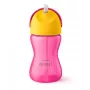 Philips Avent gobelet à paille avec paille flexible, 300 ml, 12m+, rose