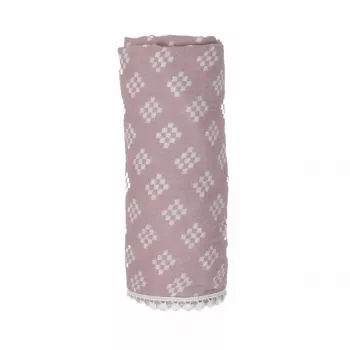 Lange d'emmaillotage en mousseline Lodger Swaddle Tribe 120x120 cm Rose