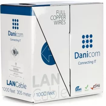 DSIT DANICOM CAT5E câble UTP 305 m âme massive LSZH (Eca) DC-UTP5E-305S-ECA