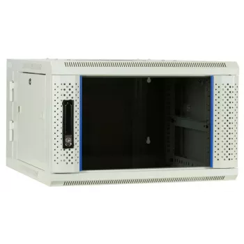 DSIT armoire serveur murale 6U avec porte vitrée, blanche, 600x600x368 mm DS6606W-DOUBLE