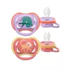 Sucette Philips AVENT Ultra Air Deco, 18M+, fille, lot de 2