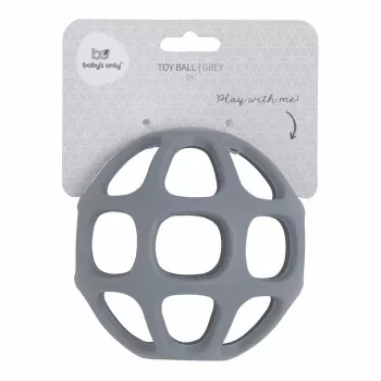 Balle de dentition en silicone Baby's Only, 0+, gris