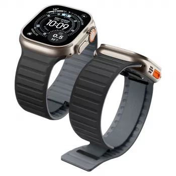 Bracelet de montre Spigen Athlex Air M pour Apple Watch 44/45/46/49 mm – noir/gris