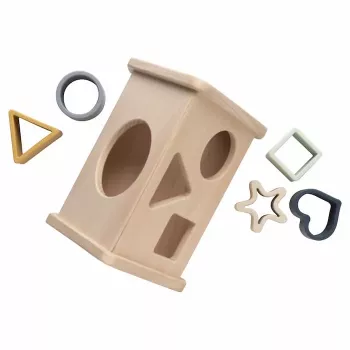 Jouet maison de tri de formes en bois Baby's Only, Earth, 10+ mois