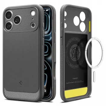 Coque MagSafe Spigen Rugged Armor Mag pour iPhone 18 Pro Max / 17 Pro Max grise
