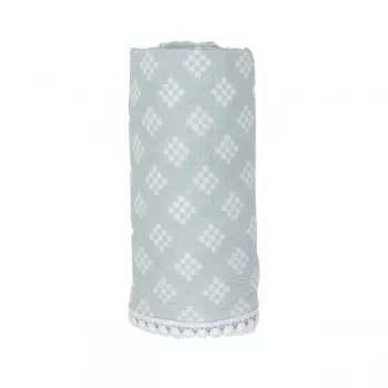 Drap d'emmaillotage Lodger Swaddle Tribe en coton mousseline 120x120 cm Ice Flow