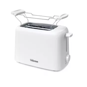 Grille-pain Tristar BR-1061 avec support à petits pains, fonction décongélation, fonction réchauffage, protection contre la surchauffe, blanc