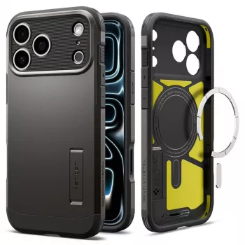 Coque MagSafe Spigen Tough Armor T pour iPhone 17 Pro / 18 Pro – Gunmetal
