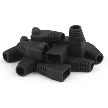 Manchon de câble RJ45 DSIT DANICOM noir grand - 10 pièces (DC-RJ45-BOOT-L-BLACK-10PCE)
