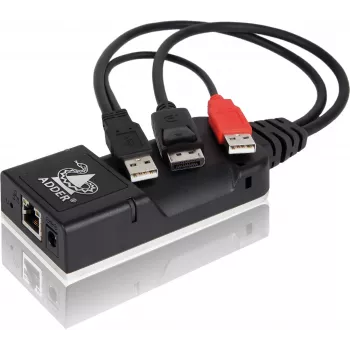ADDER ALIF101T-DP DisplayPort KVM Extender Transmitter over Cat5e/6/7 - 2560x1600, USB 2.0, Audio, Black Aluminium