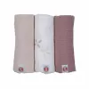 Lange en coton Lodger Swadler Solid Matcha, rose, 70x70 cm, 3 pièces