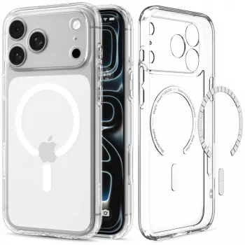 Coque SPIGEN Ultra Hybrid MagSafe pour iPhone 17 Pro Max / 18 Pro Max - Transparente/Blanche