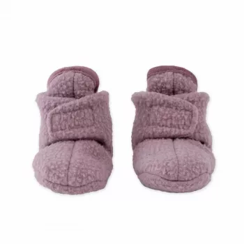 Lodger Slipper Teddy Baby Slippers, Rose, 0-3 Months, Anti-Slip, Fleece, Unisex