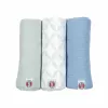 Lange en coton Lodger Swadler Solid Matcha, menthe poivrée, 70x70 cm, lot de 3