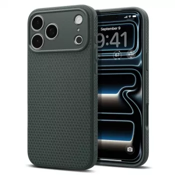 Coque Spigen Liquid Air pour iPhone 18 Pro Max / 17 Pro Max - Abyss Green