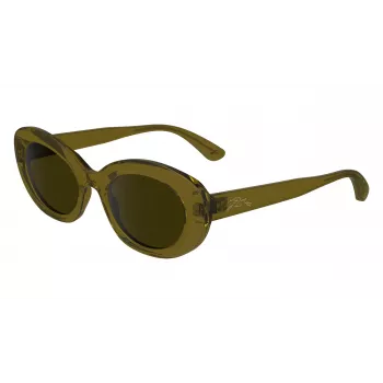 Lunettes de soleil carrées femme Longchamp LO756S, monture havane, verre dégradé brun, 50/21/140 mm LO756S5021200