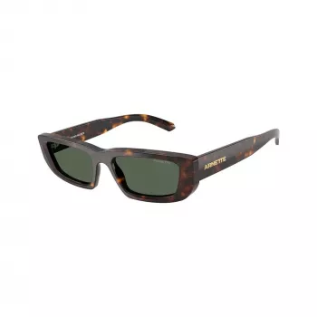 Lunettes de soleil rectangulaires femme Arnette AN4357-122271, monture gris transparent, verres gris foncé, 53/17/145 mm