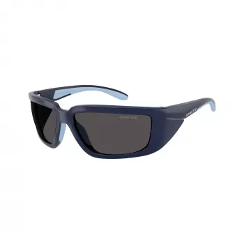 Lunettes de soleil rectangulaires homme Arnette AN4355-275987, monture noir mat, verres gris, 62-16-125 mm