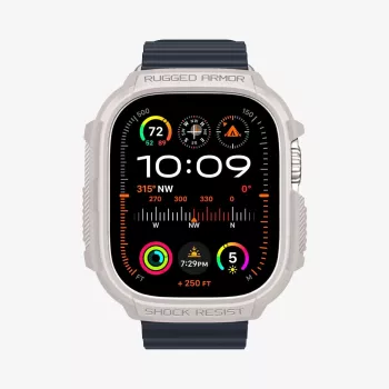 Coque Rugged Armor Spigen pour Apple Watch Ultra 1/2/3 (49 mm) - Dune Beige