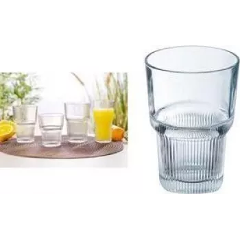 Verre à boire Esmeyer Arcoroc Starline en verre trempé, 310 ml, lot de 6, lavable au lave-vaisselle, empilable 384-6733
