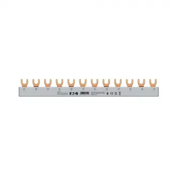 Barre omnibus fourchue triphasée Eaton EVGK-3PHAS/12MODUL, 63 A, 12 modules, 10 mm², pour disjoncteurs et différentiels xPole (EP-501069)