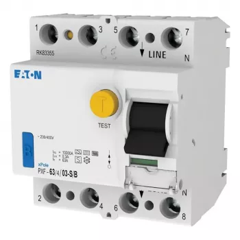 Disjoncteur différentiel EATON PXF-63/4/03-S/B, 63 A, 4 pôles, 300 mA, type B sélectif 300304
