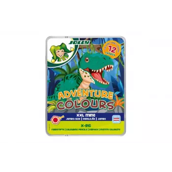 JOLLY X-BIG Adventure Colours crayons de couleur, couleurs assorties, lot de 12 (3099-0151)