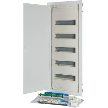 Coffret de distribution encastré Eaton KLV-60UPP-F, 5 rangées, 60 modules, blanc 302410
