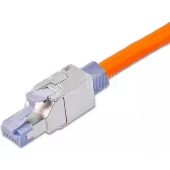 Connecteur RJ45 de terrain Wirewin WKS FK RJ45 KAT6A, Cat6A, blindé, sans outil, zamak, contacts dorés, pour 22-24 AWG, câble 6-9 mm