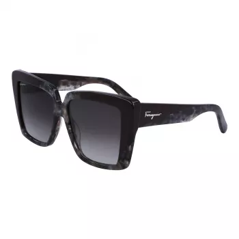 Ferragamo Women's SF1060S-21 Butterfly Sunglasses, Havana/Brown Gradient, 55mm