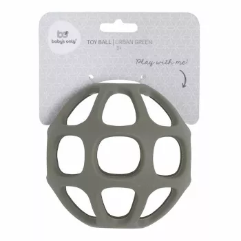 Balle de dentition en silicone BABY'S ONLY BO-860.862.125.50, 0+, Urban Green