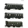 Roco 6200131 coffret train de ligne secondaire H0 DR 2 : 2 voitures voyageurs 2e classe Bip et 1 voiture à compartiments 2e classe B3