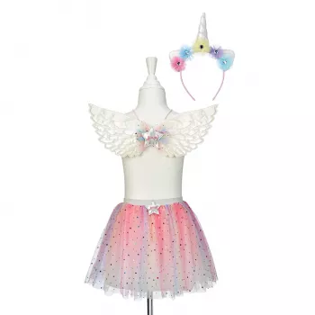 Ensemble de costume Souza! Celestia – jupe, serre-tête et ailes pour filles 5-7 ans