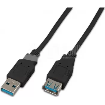 Câble USB Wirewin USB 3.0 A-A MF 3.0 SW 3 m USB 3.2 Gen 1 (3.1 Gen 1) USB A noir