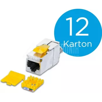 Module Keystone blindé 10 Gigabit Ethernet CAT6A Wirewin WKS JACK KAT6A SLIM 12, pack de 12