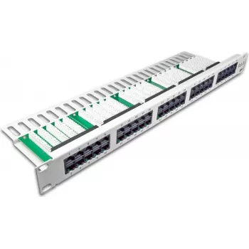 Panneau ISDN 50 ports Wirewin, 1U, panneau de brassage gris clair (PANEL TEL 50)