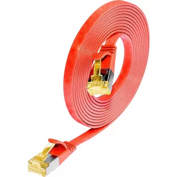 Câble de raccordement Ethernet Slim Cat6a U/FTP Wirewin, RJ45 mâle vers mâle, rouge, 3 m PKW-STP-SLIM-K6A 3.0 RT