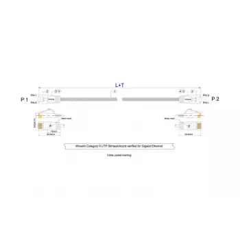 Câble de raccordement Wirewin Triotronik Cat6 U/UTP 0,5 m gris PKW-TOUGH-K6 0.5