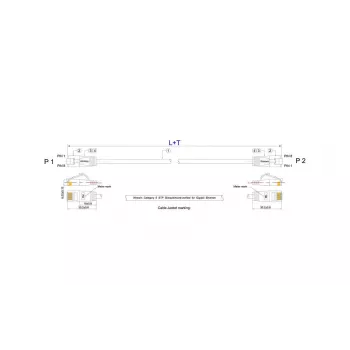 Câble de raccordement slim Wirewin Triotronik PKW-LIGHT-STP-K6 15.0 Cat6 S/FTP, RJ45 mâle vers mâle, cuivre, 15 m, noir