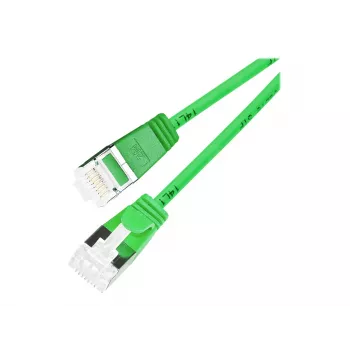 Câble de raccordement Ethernet Wirewin PKW-LIGHT-STP-K6A 5.0 GN Cat 6a U/FTP Slim, vert, 5 m
