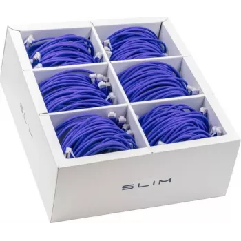 Câble de raccordement Ethernet Wirewin SLIM-LS-K6A 1.5 VT 60 Cat.6A U/FTP Slim, 1,5 m, violet, pack de 60