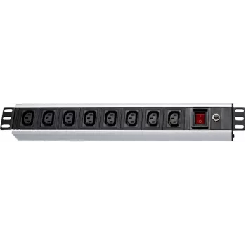 PDU rackable Wirewin NVL9 version onduleur 19 inch 1U, 9 sorties IEC C13, entrée IEC C14, 10 A, noir